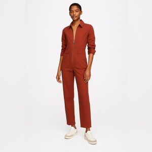 Aritzia Wilfred Burnt Red Denim
Utility Jumpsuit